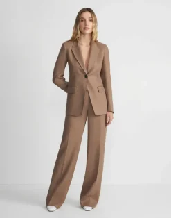 Online Lafayette 148 New York Linen Sullivan Pant Pebble