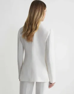 Clearance Lafayette 148 New York Linen Three Pocket Blazer White