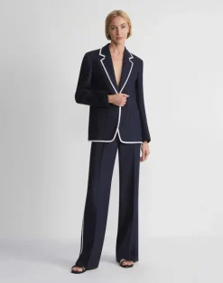 Best Lafayette 148 New York Linen Tipped Blazer Ink