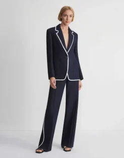 Clearance Lafayette 148 New York Linen Tipped Sullivan Pant Ink