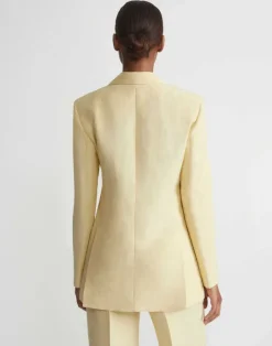 Best Lafayette 148 New York Linen-Viscose Peak Lapel Blazer Pebble