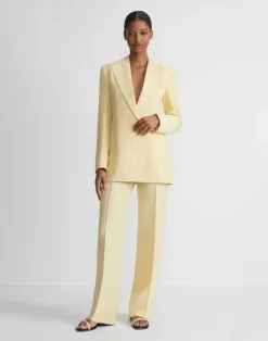 Best Lafayette 148 New York Linen-Viscose Peak Lapel Blazer Pebble