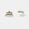 Clearance Lafayette 148 New York Lune Brass Hoop Earrings Pale Gold
