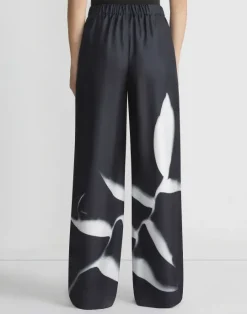 Discount Lafayette 148 New York Martha Madigan X L148 Print Silk Twill Riverside Pant Black Multi