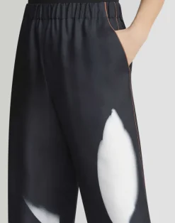Discount Lafayette 148 New York Martha Madigan X L148 Print Silk Twill Riverside Pant Black Multi