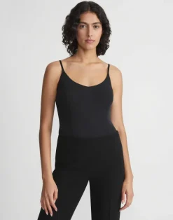 Discount Lafayette 148 New York Mesh Jersey Camisole Cloud