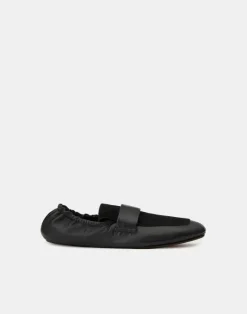 Best Lafayette 148 New York Nappa Leather & Suede Packable Loafer Black