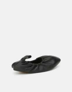 Discount Lafayette 148 New York Nappa Leather Packable Ballet Flat Black