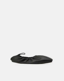 Sale Lafayette 148 New York Nappa Leather Packable Ballet Flat Black
