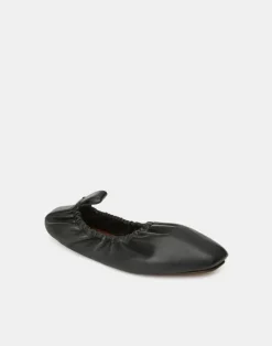 Sale Lafayette 148 New York Nappa Leather Packable Ballet Flat Black