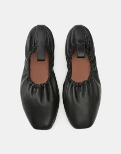 Sale Lafayette 148 New York Nappa Leather Packable Ballet Flat Black