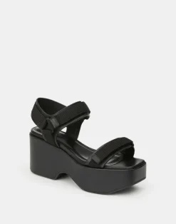 Hot Lafayette 148 New York Nappa Leather Platform Sandal Black
