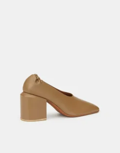 Hot Lafayette 148 New York Nappa Leather Square Toe Pump Cadet Khaki