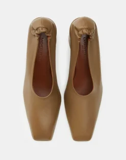 Hot Lafayette 148 New York Nappa Leather Square Toe Pump Cadet Khaki