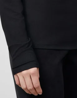 Outlet Lafayette 148 New York Nouveau Jersey Turtleneck Black