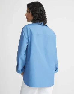 Best Lafayette 148 New York Organic Cotton Poplin Popover Shirt White