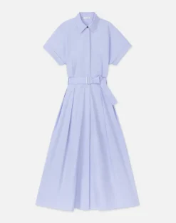 Clearance Lafayette 148 New York Organic Cotton Poplin Shirtdress Wild Bluet