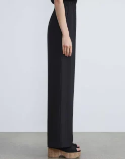 Clearance Lafayette 148 New York Organic Silk Crepe De Chine Perry Pant Cloud