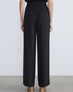 Clearance Lafayette 148 New York Organic Silk Crepe De Chine Perry Pant Cloud