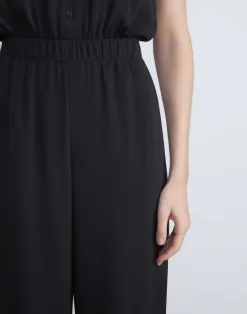 Clearance Lafayette 148 New York Organic Silk Crepe De Chine Perry Pant Cloud