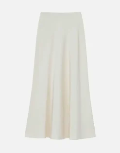 Best Lafayette 148 New York Organic Silk Stretch Crepe De Chine Bias Skirt Black