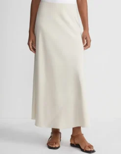 Best Lafayette 148 New York Organic Silk Stretch Crepe De Chine Bias Skirt Black