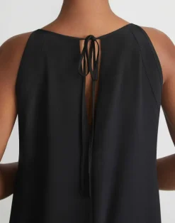 Hot Lafayette 148 New York Organic Silk Stretch Georgette A-Line Gown Black