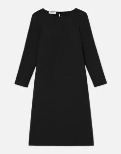 New Lafayette 148 New York Punto Milano A-Line Dress Smoke