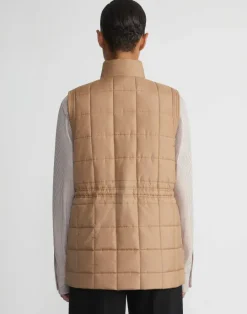 Clearance Lafayette 148 New York Recycled Poly Quilted Reversible Puffer Vest Black