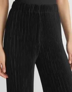 Clearance Lafayette 148 New York Recycled Poly Satin Pliss Parkside Pant Black
