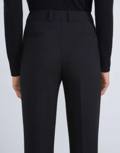 Outlet Lafayette 148 New York Responsible Wool Double Face Gates Pant Black