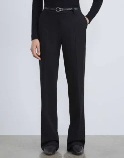 Outlet Lafayette 148 New York Responsible Wool Double Face Gates Pant Black
