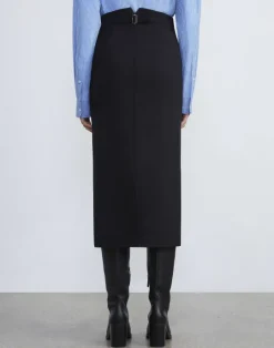 Hot Lafayette 148 New York Responsible Wool Double Face Pencil Skirt Black