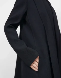 Lafayette 148 New York Responsible Wool Nouveau Crepe A-Line Jacket Black
