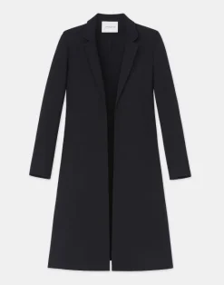 Lafayette 148 New York Responsible Wool Nouveau Crepe A-Line Jacket Black