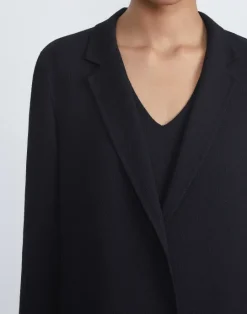 Lafayette 148 New York Responsible Wool Nouveau Crepe A-Line Jacket Black