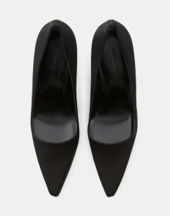 Outlet Lafayette 148 New York Satin High Heeled Pump Black