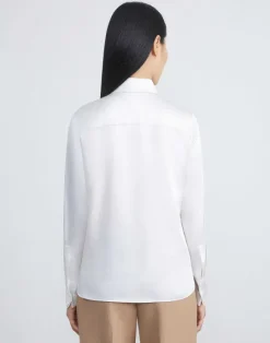 Hot Lafayette 148 New York Silk Charmeuse Blouse Classic Claret