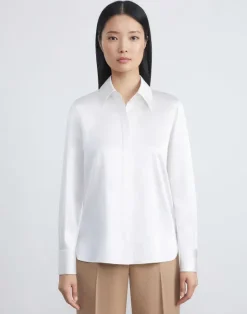 Hot Lafayette 148 New York Silk Charmeuse Blouse Classic Claret
