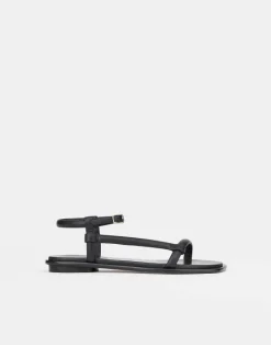 Hot Lafayette 148 New York Soft Calfskin Leather City Sandal Black