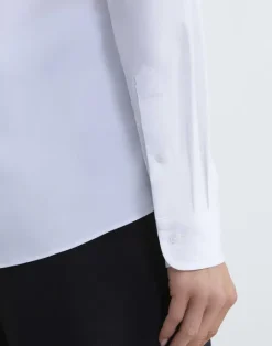 Online Lafayette 148 New York Stretch Cotton Shirt White