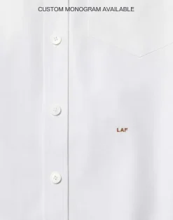 Discount Lafayette 148 New York Stretch Cotton Straight Shirt White