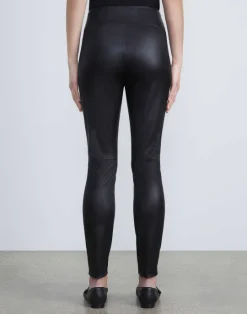 Sale Lafayette 148 New York Stretch Nappa Leather Greenwich Legging Copper