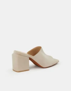 Sale Lafayette 148 New York Suede Heeled Mule Sandstone
