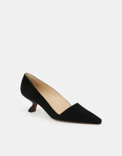 Clearance Lafayette 148 New York Suede Heeled Pump Black