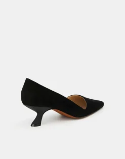 Clearance Lafayette 148 New York Suede Heeled Pump Black