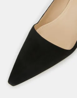 Clearance Lafayette 148 New York Suede Heeled Pump Black