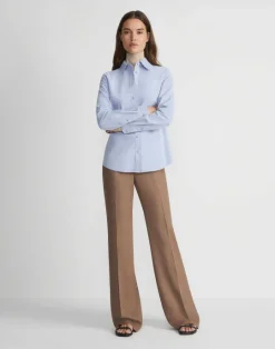 Hot Lafayette 148 New York Suede Shirt Jacket Wild Bluet