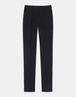 Clearance Lafayette 148 New York Wool-Silk Crepe Barrow Pant Cloud