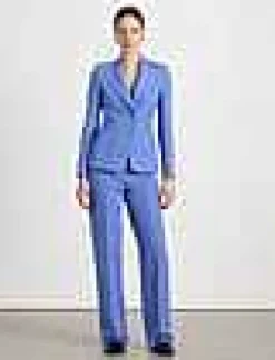Best Lafayette 148 New York Wool-Silk Crepe Gates Pant Buff